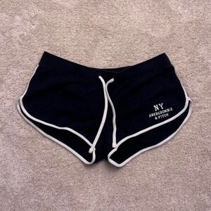 Y2K Abercrombie Micro Shorts in Navy with white trim Size S